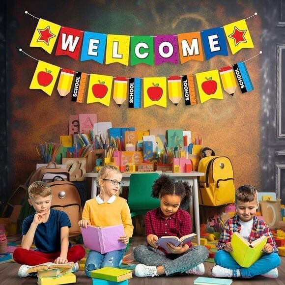 🤯5/$20🤯 Welcome Banner For School Decorations 10 Feet No DIY NWT - Picture 3 of 8